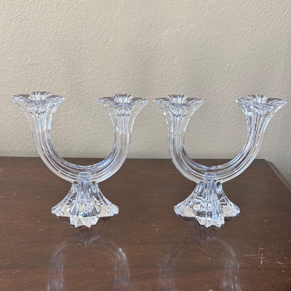 Mikasa Harlow Crystal Dual Candle Holders